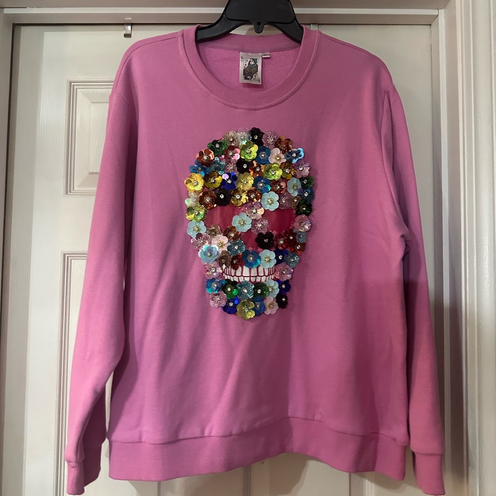Queen of Sparkles Skull Sweatshirt